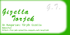 gizella torjek business card