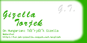 gizella torjek business card